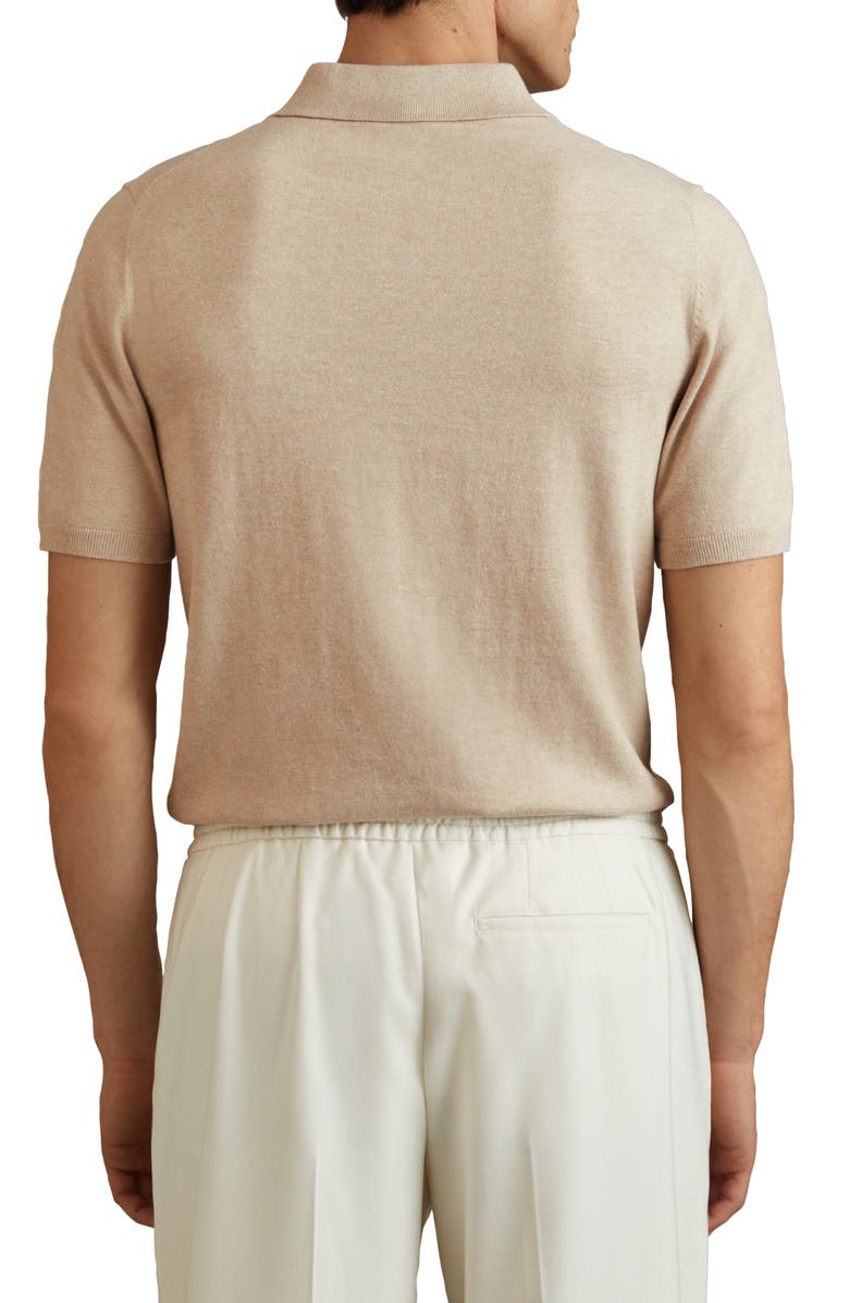 Reiss Finch Heathered Polo Sweater, Alternate, color, 