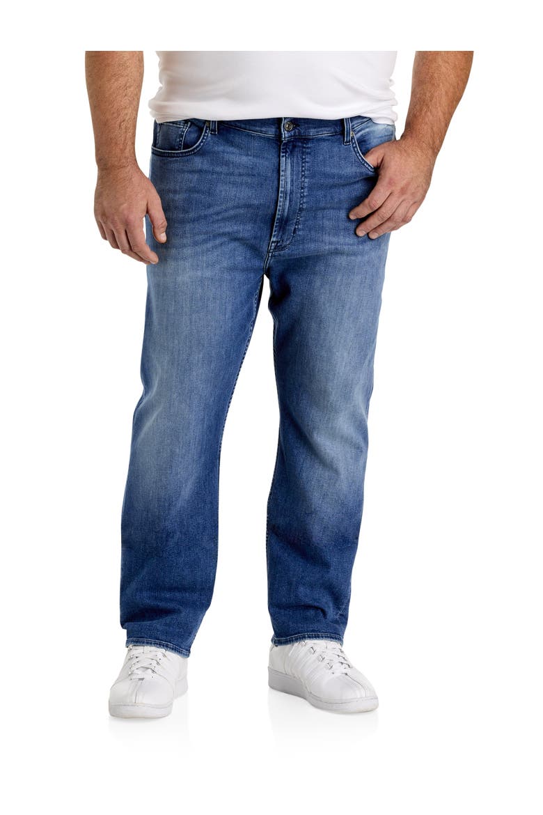 Big & Tall Berna Athletic-Fit Jeans, Main, color, MED WASH