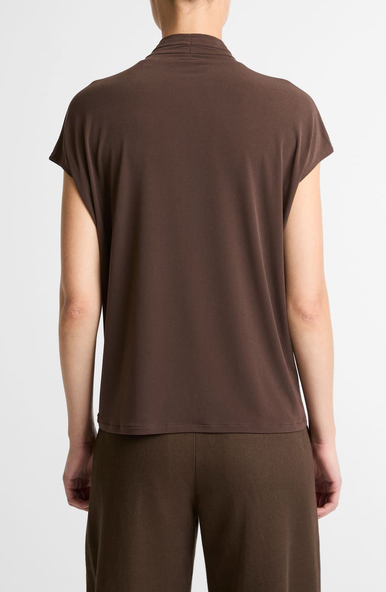 Vince Twist Neck Cap Sleeve Top, Alternate, color, Dark Bark