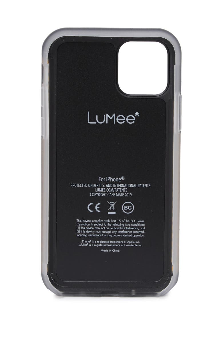 Case-Mate<sup>®</sup> iPhone 11 Pro/XS/X LuMee Duo Case - Metallic Marble & Black Rose Gold-Tone, Alternate, color,
