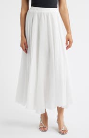 NIKKI LUND Alba Pull-On Midi A-LIne Skirt