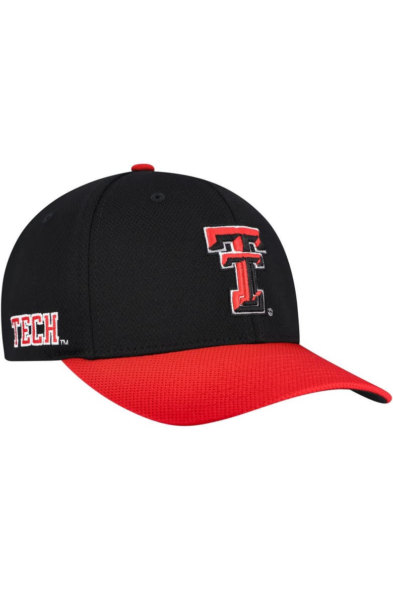 Men's Top of the World Black/Red Texas Tech Red Raiders Reflex Two-Tone Flex Hat, Main, color, Black