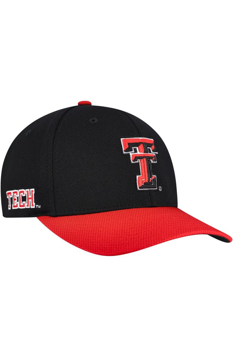 TOP OF THE WORLD Men's Top of the World Black/Red Texas Tech Red Raiders Reflex Two-Tone Flex Hat, Main, color, Black