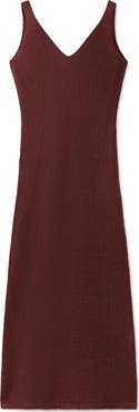 MANGO V-Neck Knit Midi Dress