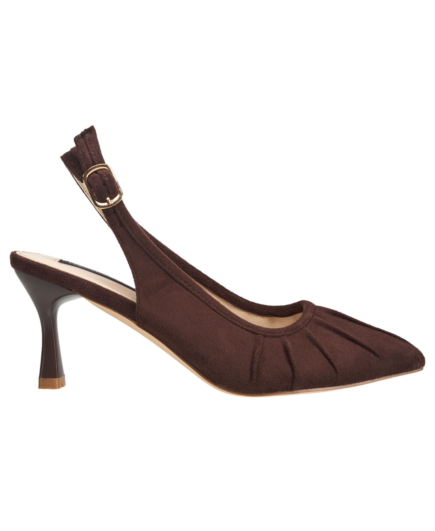 Ruched Kitten Heel, Alternate, color, Brown