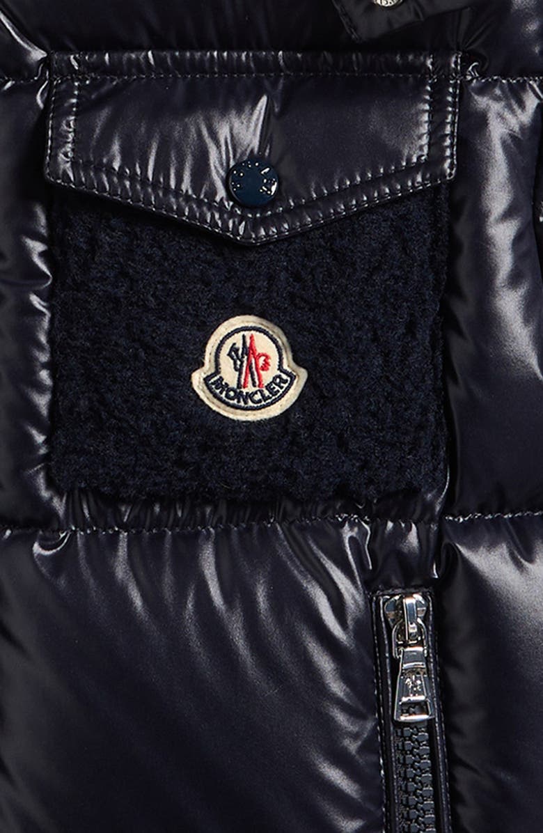 Moncler Kids' Yule Hooded Down Puffer Jacket, Alternate, color, Navy