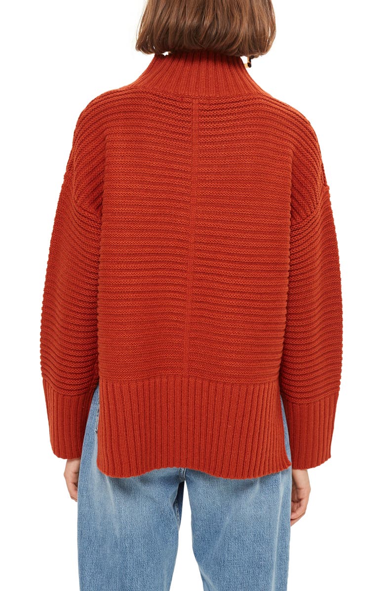 Topshop Mock Neck Sweater, Alternate, color,