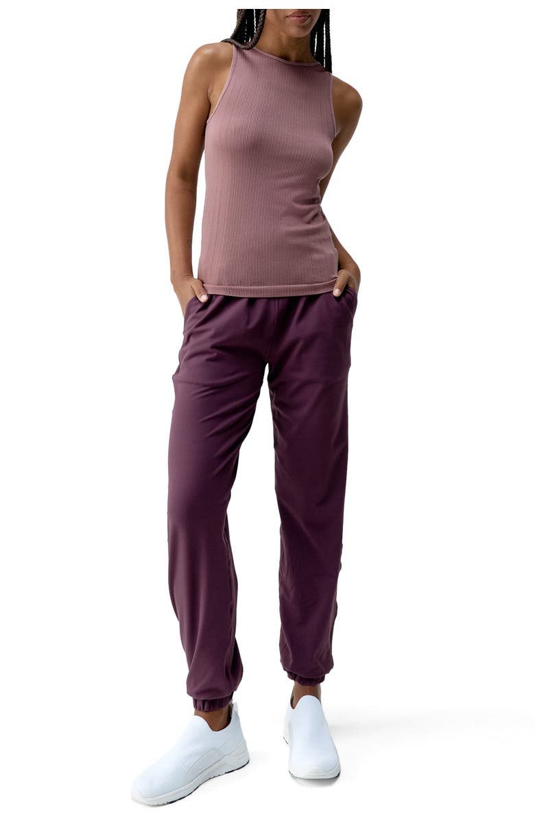 Born Living Yoga Camille Performance Sport Jogger, Alternate, color, Dark Cherry