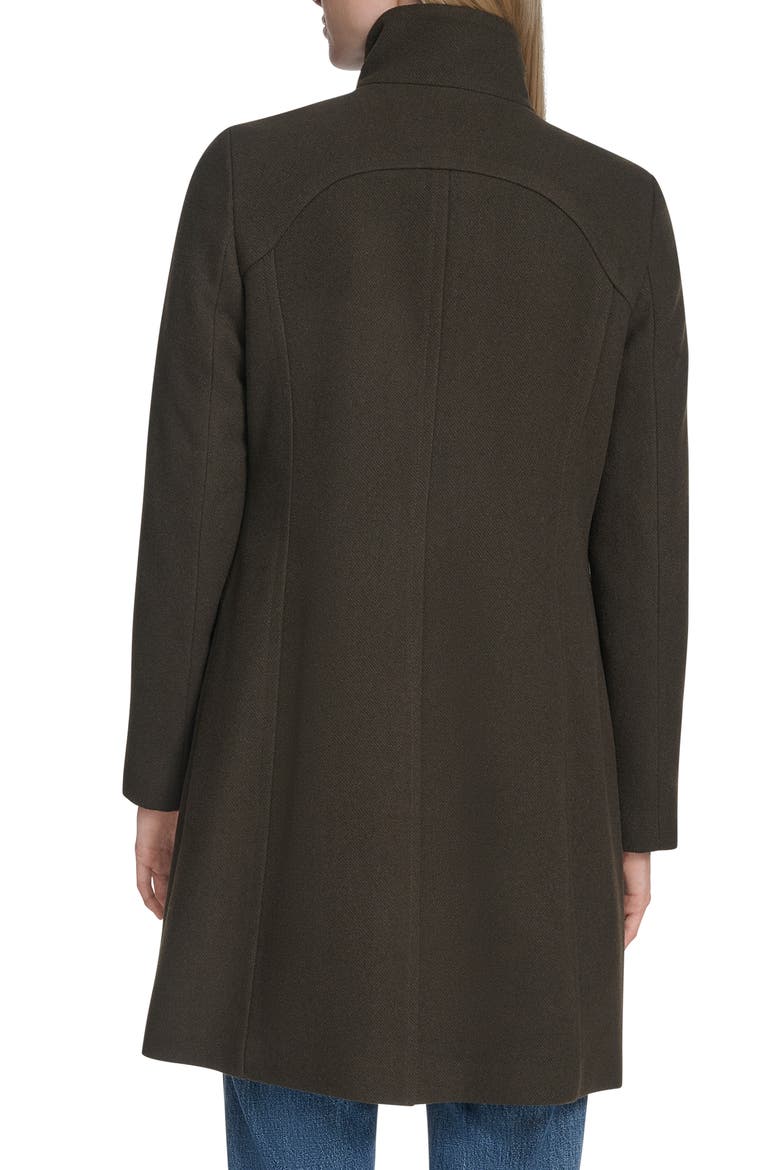 Longline Wool Blend Coat, Alternate, color, FOREST