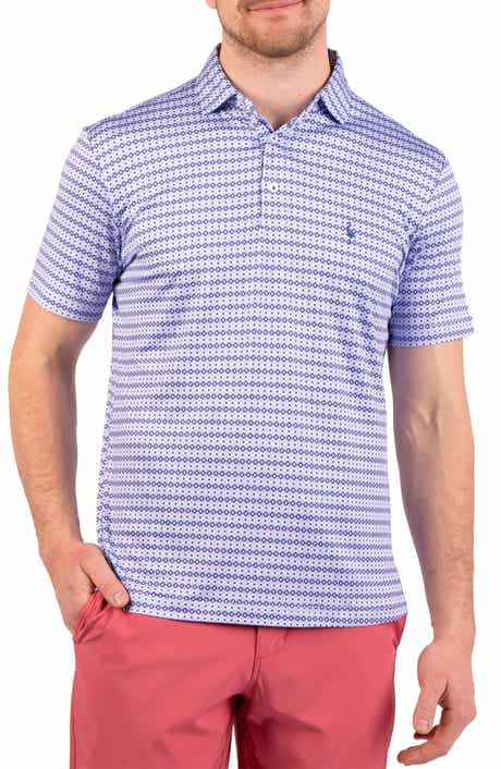 TailorByrd Geometric Stars Print Performance Polo