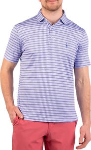 TailorByrd Geometric Stars Print Performance Polo