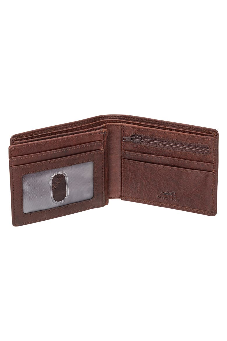 Buffalo RFID Center Wing Wallet with Coin Pocket, Alternate, color, BROWN
