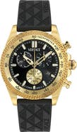 Versace Chrono X Chronograph Faux Leather Watch, 44mm