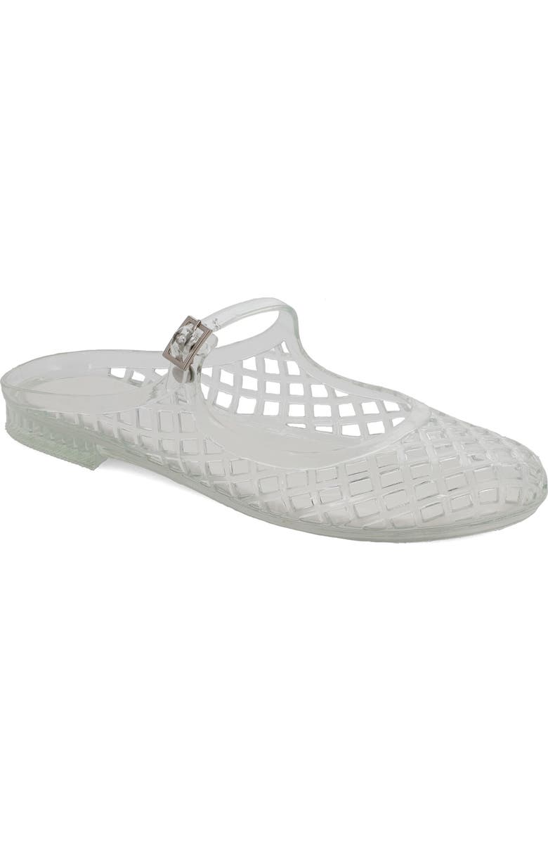 MIA Cherri Buckle Strap Flat, Main, color, Clear