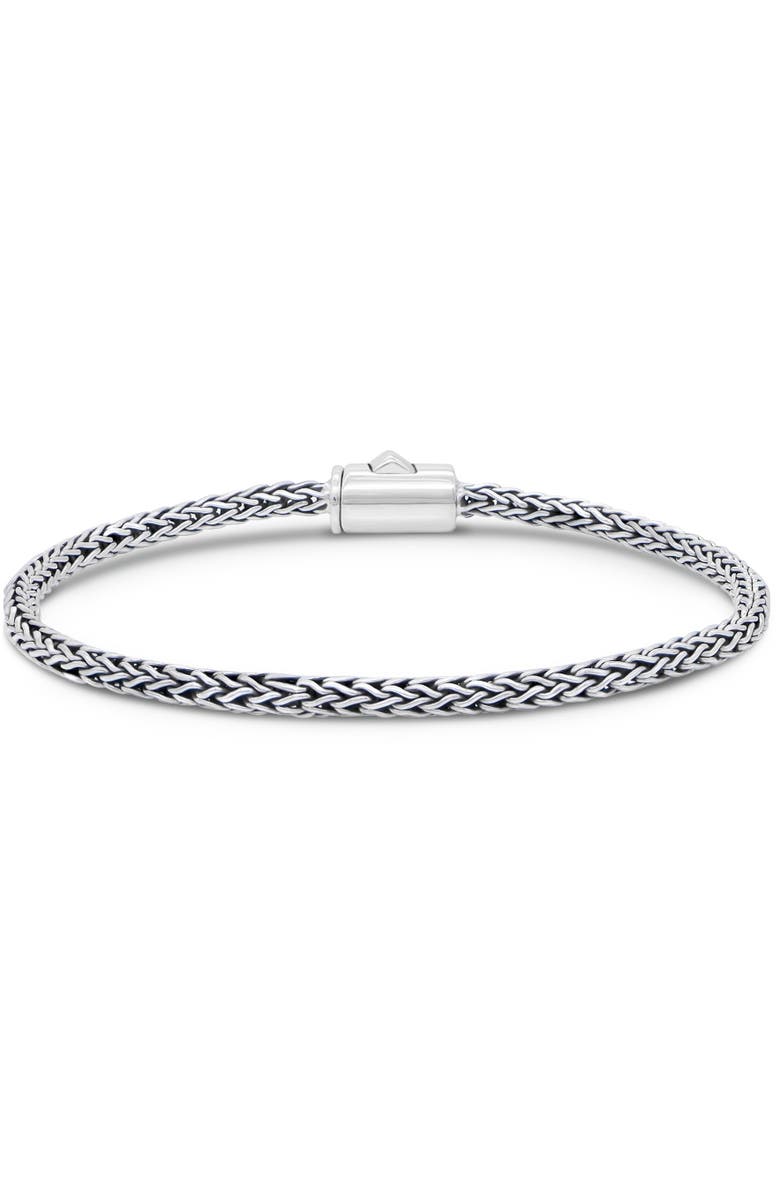 DEVATA Dragon Bone Round 3mm Chain Bracelet in Sterling Silver, Alternate, color, Silver