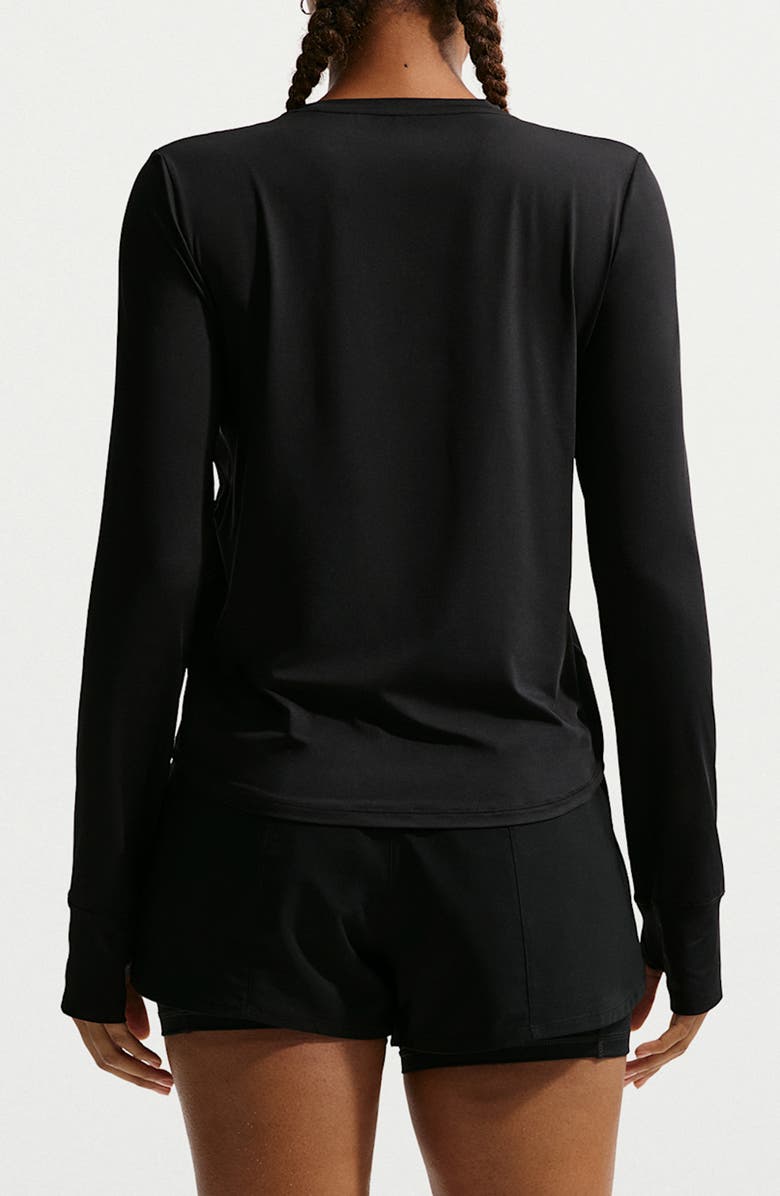 Nike One Classic Dri-FIT Long Sleeve Training Top, Alternate, color, 013 Black/White