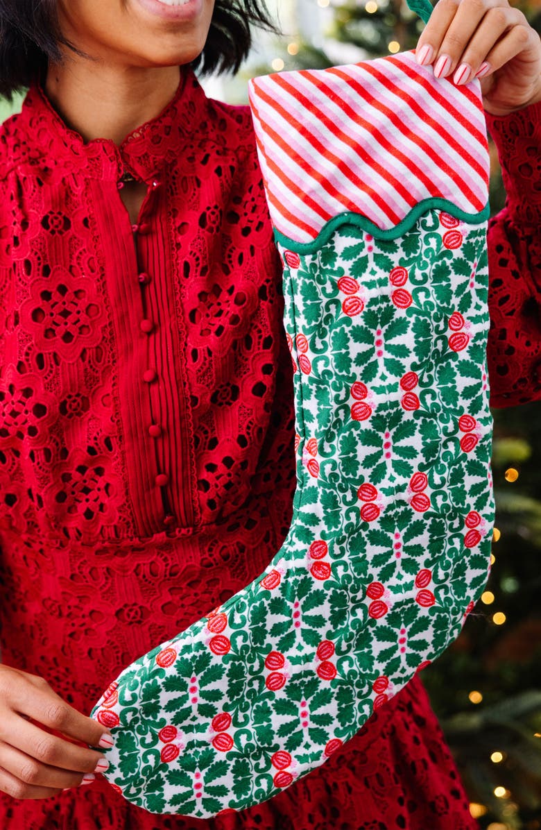 Furbish Pomegranate Stocking, Alternate, color, Green, White, Pink