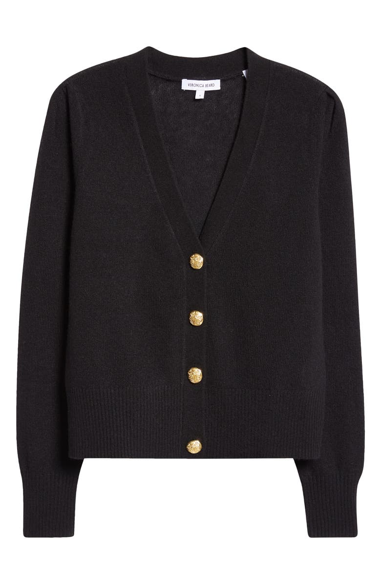 Veronica Beard Solene Cashmere Cardigan, Alternate, color, Black
