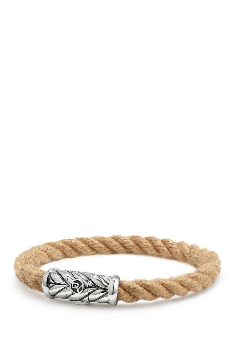 Maritime Rope Bracelet, Main, color, SILVER
