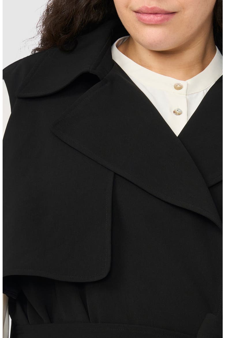 Belted Trench Vest, Alternate, color, RICH BLACK