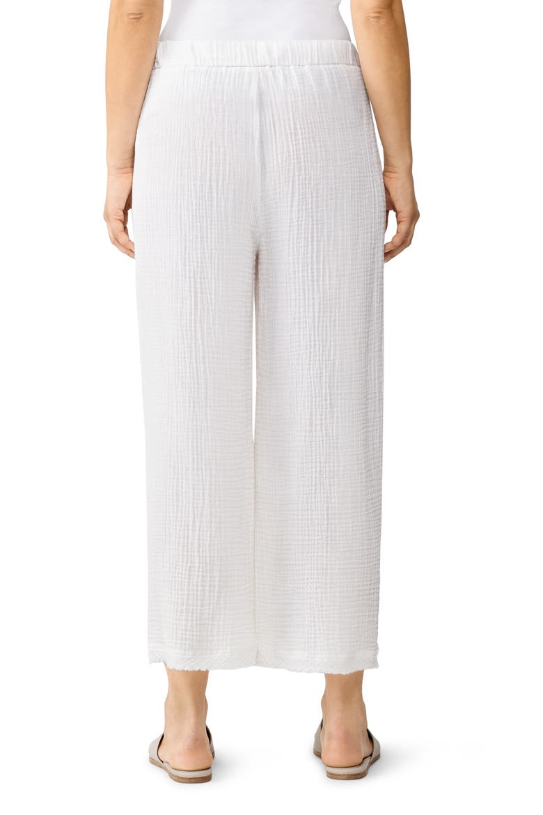 Wide Leg Organic Cotton Pants, Alternate, color, WHITE