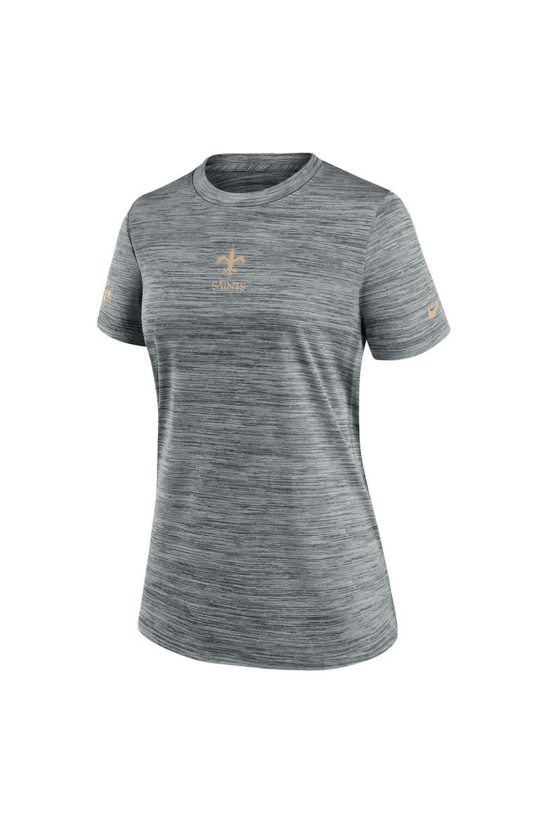Women's Nike Gray New Orleans Saints Sideline Velocity Dri-FIT T-Shirt, Alternate, color, Gray