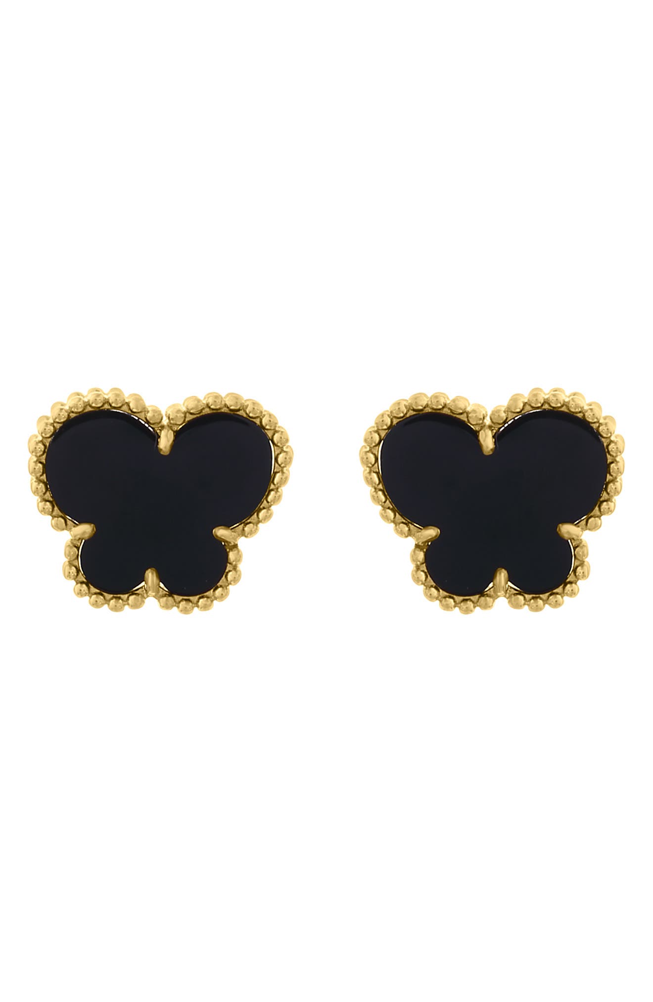 EFFY Onyx Clover Stud Earrings