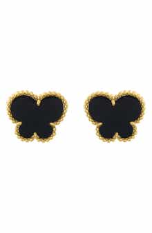 EFFY Onyx Clover Stud Earrings