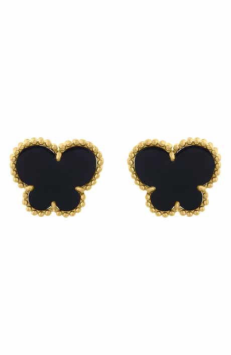 EFFY Onyx Clover Stud Earrings
