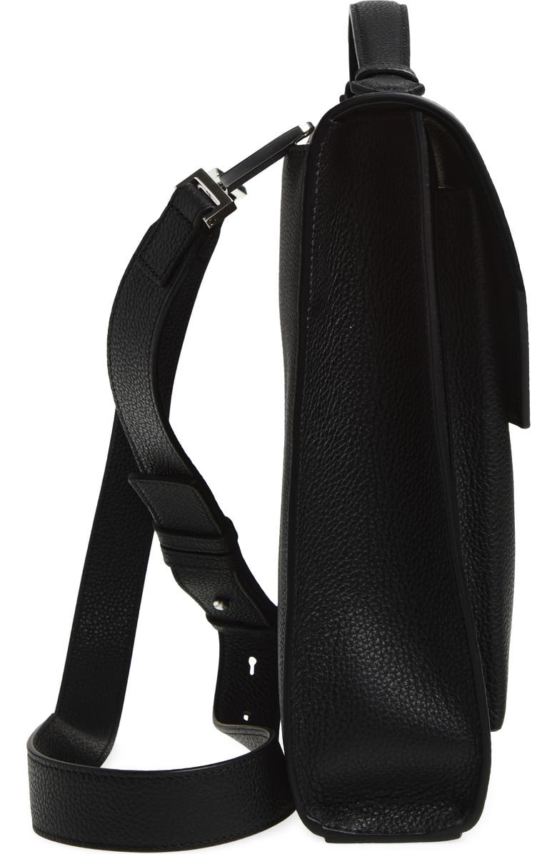 FERRAGAMO Twins Leather Top Handle Bag, Alternate, color, Nero Nero Nero