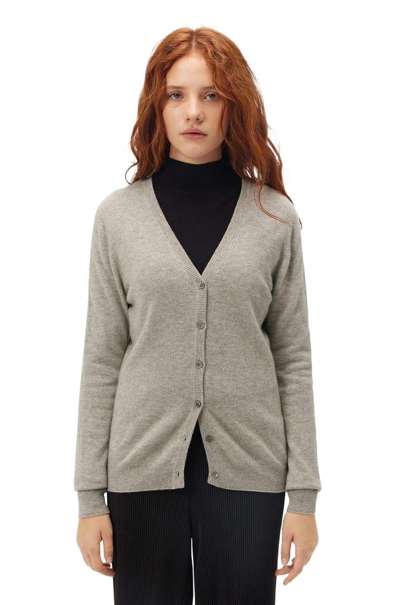 Gobi Cashmere Essential Cashmere V-Neck Cardigan, Main, color, Dawn Blue