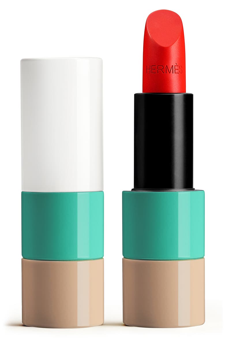 52 Corail Aqua Rouge Hermès - Satin Lipstick (Limited Edition), Main, color, 52 CORAIL AQUA