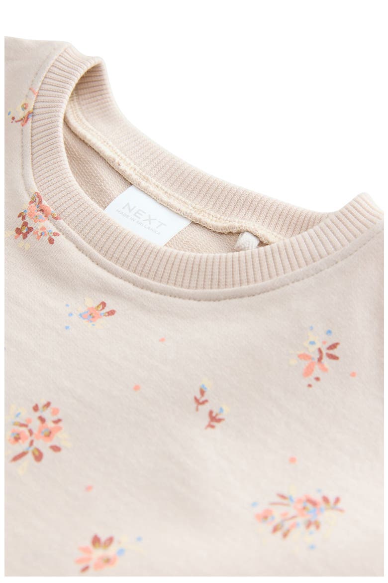 Kids' Floral Short Sleeve Sweater & Chiffon Skirt Set, Alternate, color, NEUTRAL