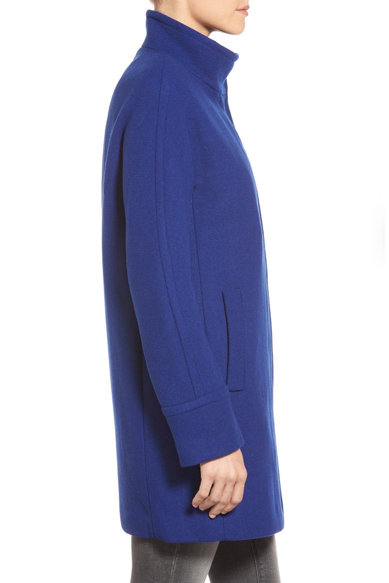 Wool Blend Stadium Coat, Alternate, color, COBALT