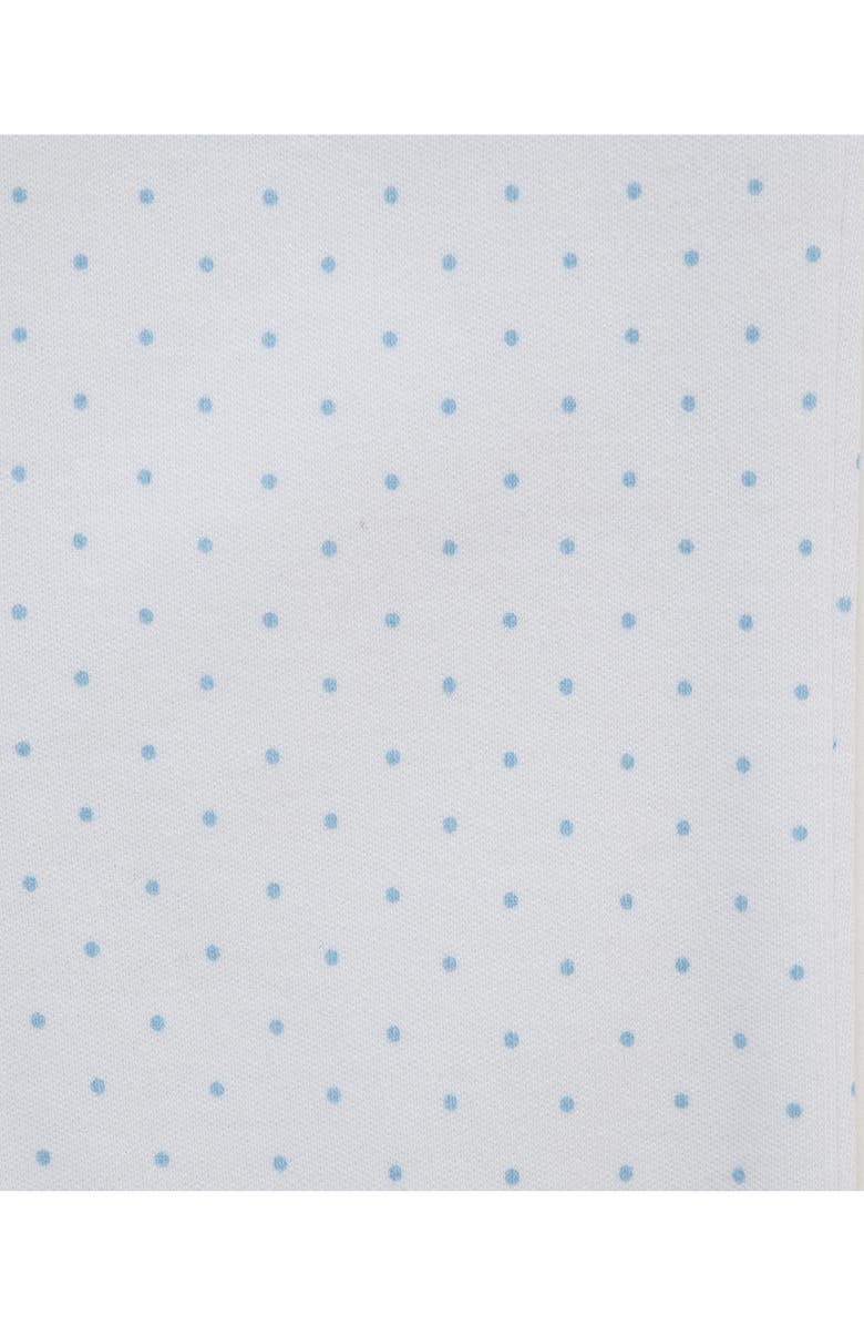 Little Me Daisy Border Top, Leggings & Headband Set, Alternate, color, Blue/ White