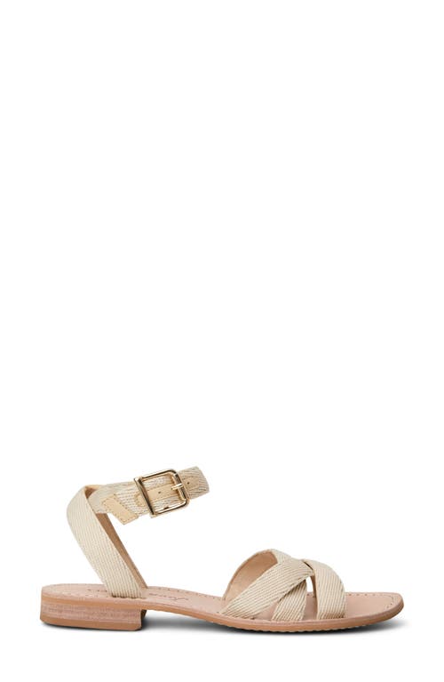 Jack Rogers Patti Ankle Strap Flat Sandal In Natural