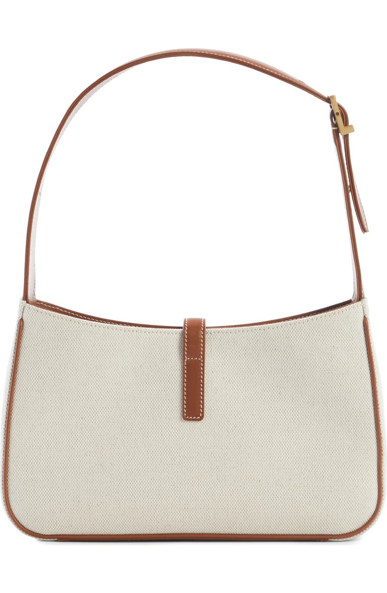 Saint Laurent Le 5 à 7 Linen Canvas Hobo Bag, Alternate, color,