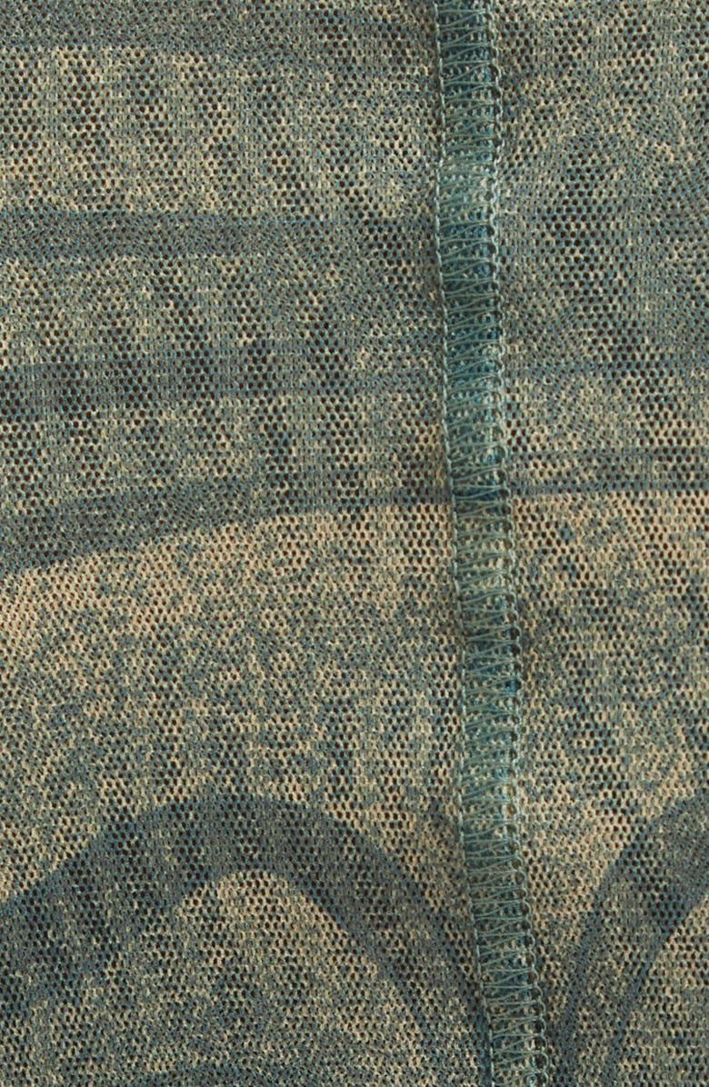 Jean Paul Gaultier Spiral Long Sleeve Mesh Dress, Alternate, color, 