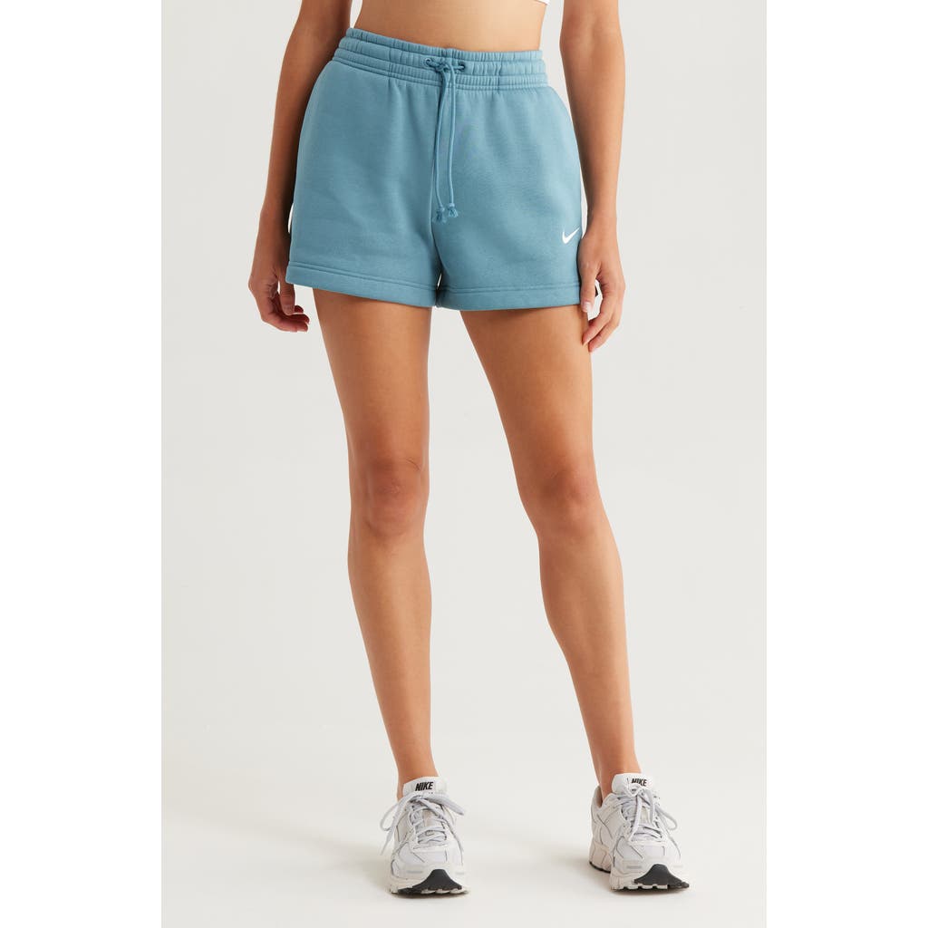 Nike Sportswear Phoenix Fleece Mid-rise 4-inch Shorts In Blue