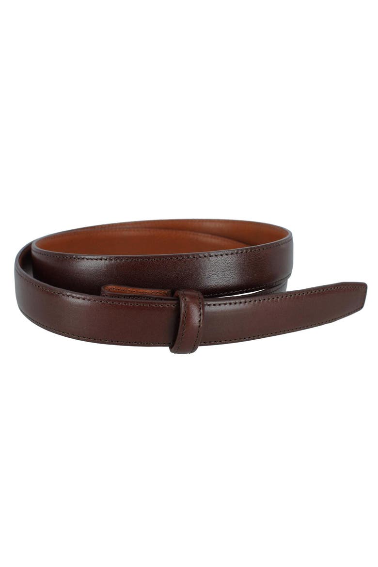 Cortina Leather 25mm Compression Belt Strap, Main, color, Mahogany