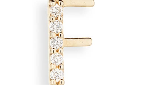 Lana 14k Gold Diamond Initial Single Stud Earring In Gold