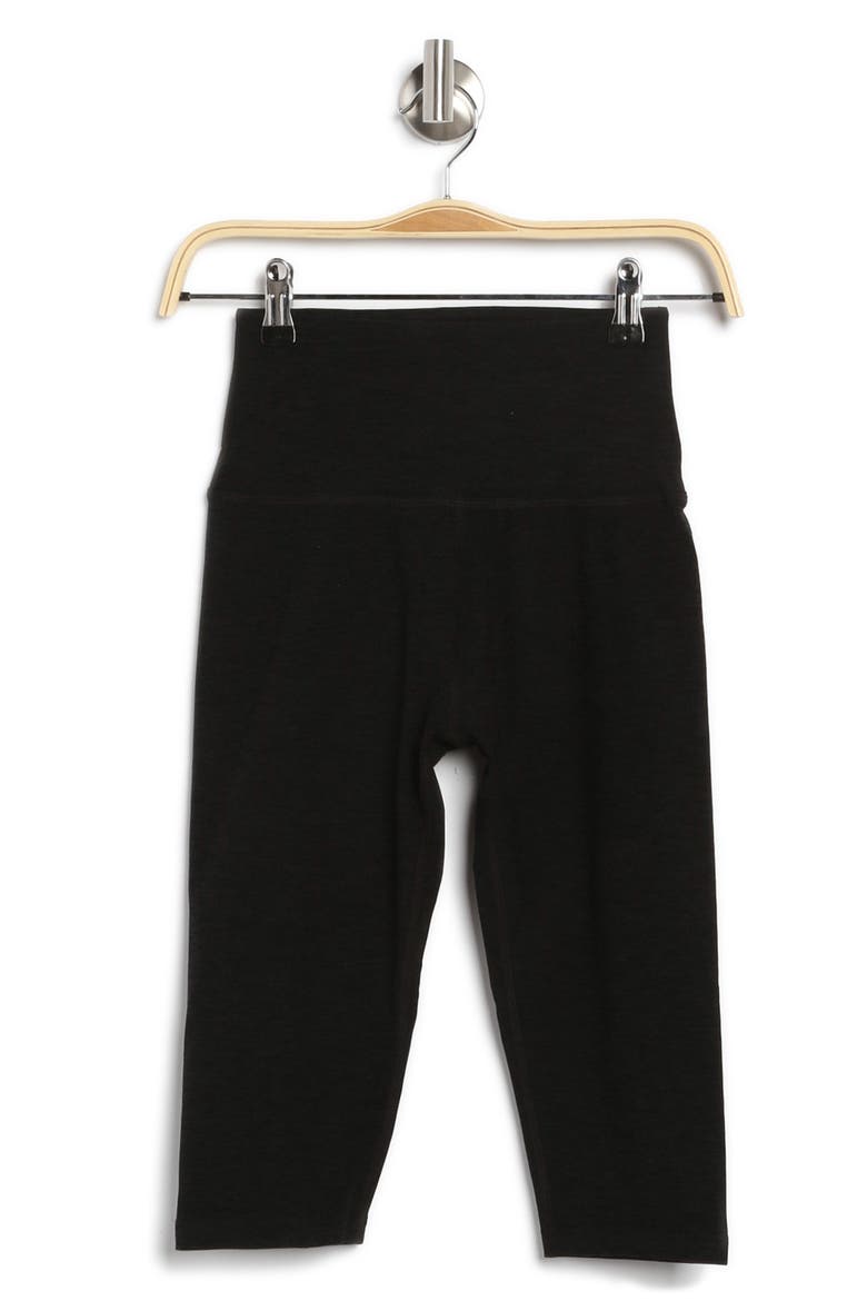 High Waist Crop Leggings, Alternate, color, DARKEST NIGHT