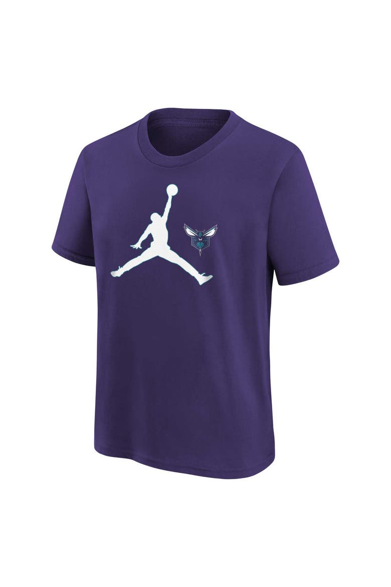 Youth Jordan Brand Purple Charlotte Hornets Essential Swoosh T-Shirt, Alternate, color, Purple