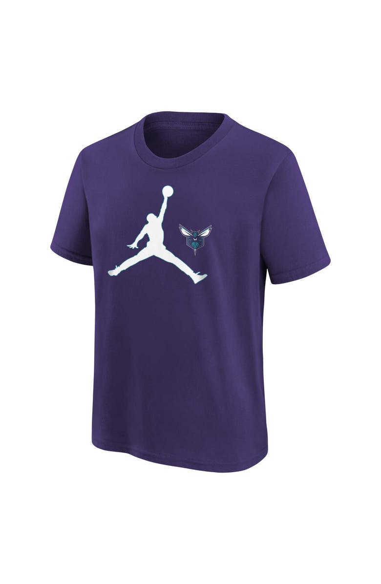 Jordan Brand Youth Jordan Brand Purple Charlotte Hornets Essential Swoosh T-Shirt, Alternate, color, 