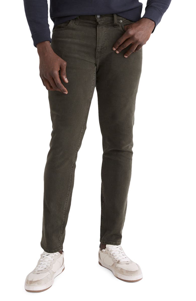 Madewell Men's Garment Dyed Athletic Slim Jeans, Main, color, Deep Green