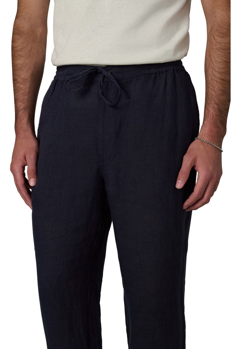 Linen Drawstring Pants, Alternate, color, BARITONE BLUE