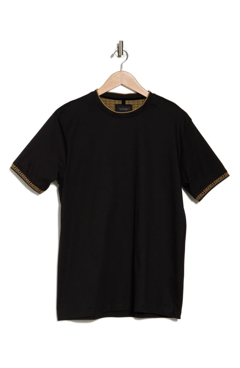 DENIM AND FLOWER Gold Tipping Top, Alternate, color, Black