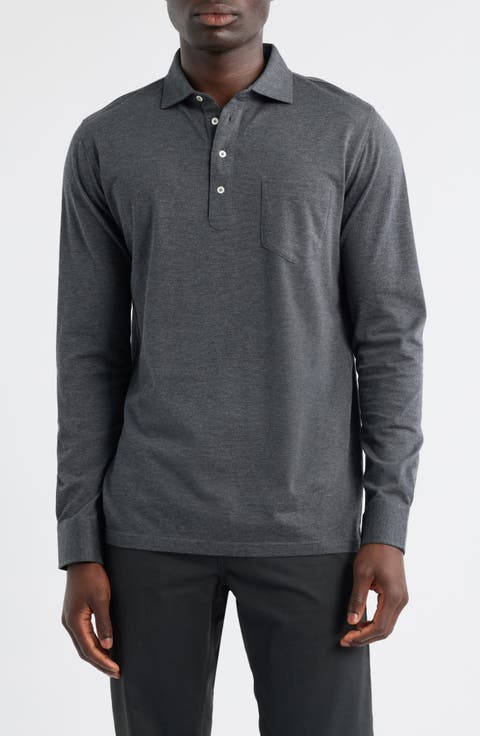 Amble Long Sleeve Cotton & Cashmere Polo