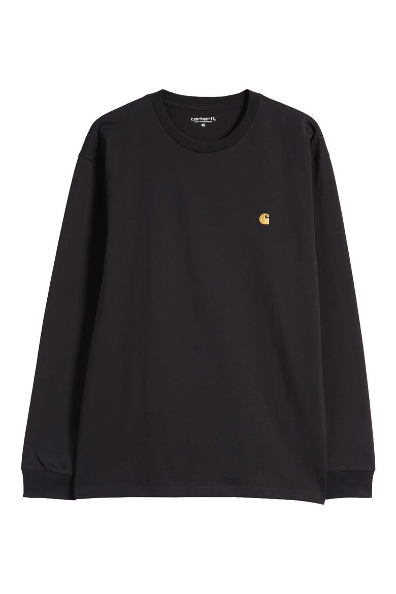 Chase Long Sleeve T-Shirt, Alternate, color, BLACK / GOLD
