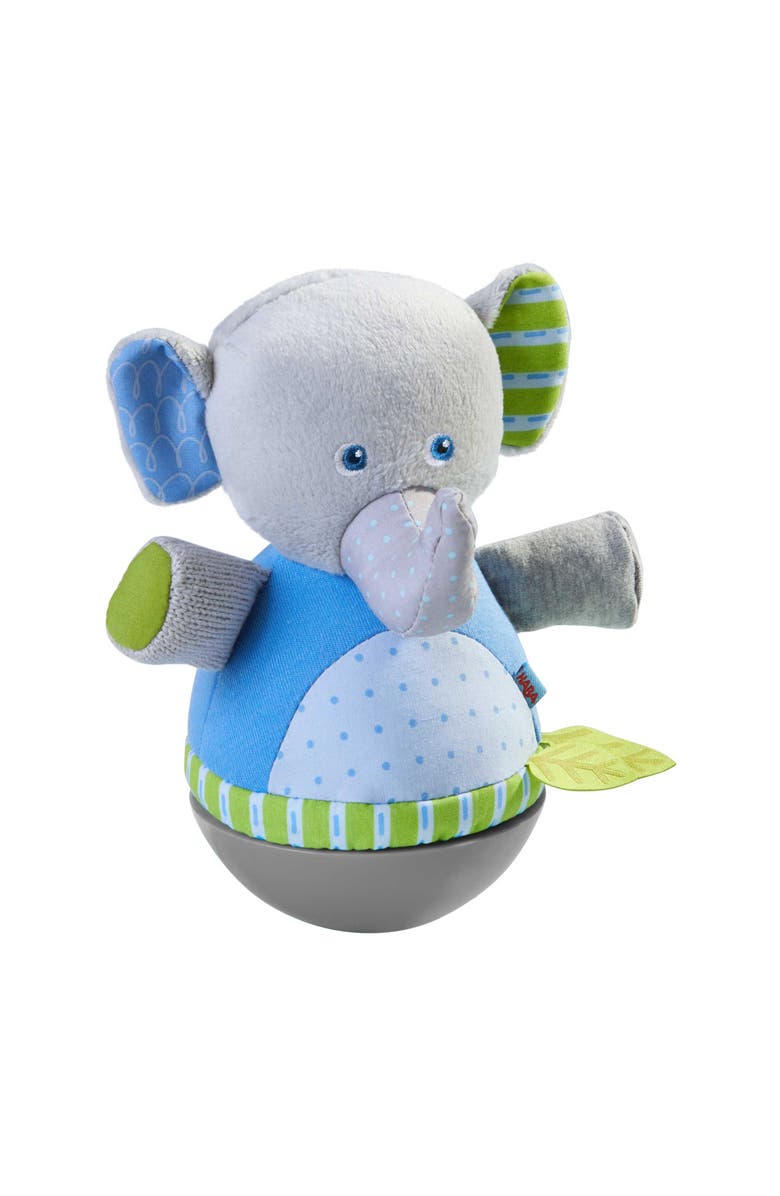 HABA Roly Poly Elephant Soft Wobbling & Chiming Baby Toy, Main, color, 